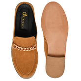 Women's leather loafers OF-6402 Tumbled